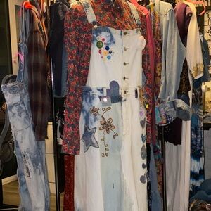 OOAK BOHO CHIC Original Denim Overalls Dress